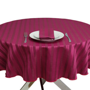 Fuchsia Stripe Standard Round Tablecloth