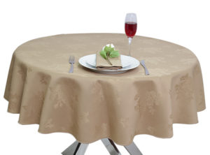 Damask Rose Sandalwood Round Tablecloth