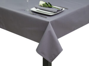 Polycotton Light Grey Square Tablecloth
