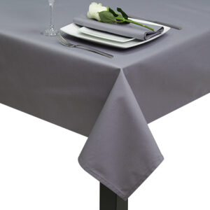 Polycotton Light Grey Square Tablecloth