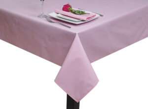 Polycotton Light Pink Square Tablecloth