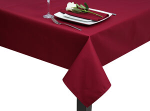 Polycotton Maroon Square Tablecloth