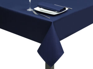 Polycotton Navy Blue Square Tablecloth
