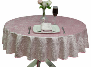 Supper Crushed Velvet Round Tablecloth