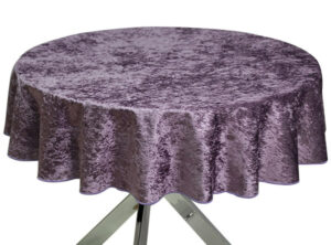 Round Supper Crushed Velvet Tablecloth