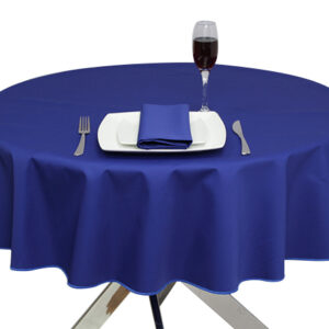 100% Heavy Cotton Round Tablecloth Royal Blue