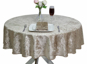 Round Supper Velvet Sandalwood Tablecloth