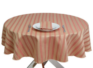 Terracotta Stripe Standard Round Tablecloth