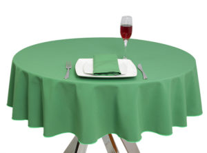 Apple Green round tablecloth