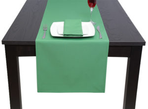 Apple Green Luxury Plain Table Runner