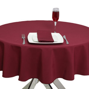 Round Burgundy Tablecloth