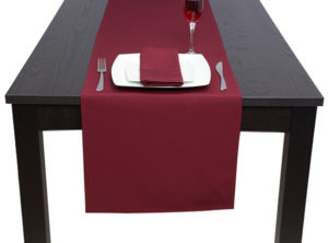 Burgundy Luxury Plain table runner