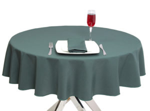 Luxury Plain Forest Green Round Tablecloth