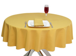 Luxury Plain Gold Round Tablecloth