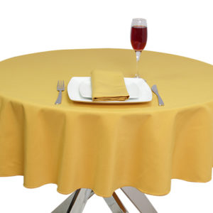 Luxury Plain Gold Round Tablecloth