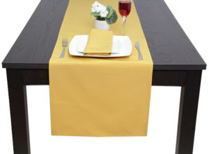 Gold Table Runner in Luxury Plain