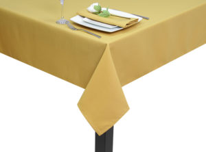 Gold square tablecloth