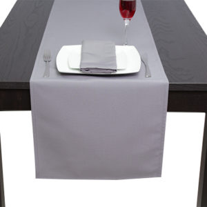 Light Grey Table Runner in Luxury Plain