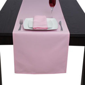 Light Pink Table Runner in Luxury Plain