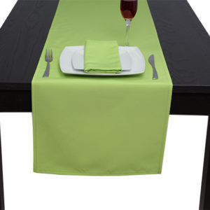 Lime Green Table Runner in Luxury Plain
