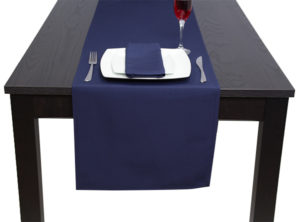 Navy Blue Table Runner in Luxury Plain