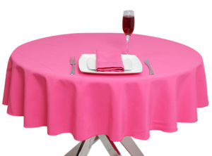 Luxury Plain Raspberry Round Tablecloth