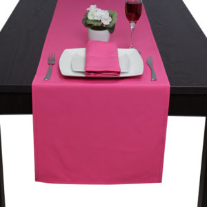 Raspberry Table Runner in Luxury Plain