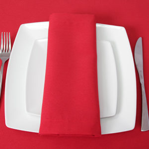 Luxury Plain Napkins in Red