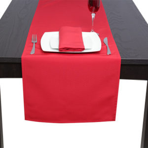 Red Table Runner in Luxury Plain