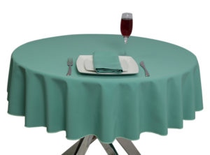 Luxury Plain Seafoam Round Tablecloth
