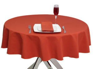 Luxury Plain Terracotta Round Tablecloth
