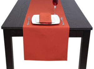 Terracotta Table Runner in Luxury Plain