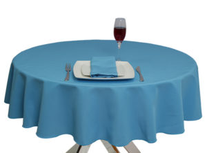 Peacock Premium Plain Round Tablecloth