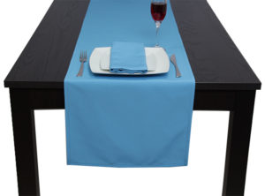 Turquoise Table Runner in Luxury Plain