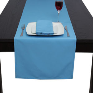 Turquoise Table Runner in Luxury Plain