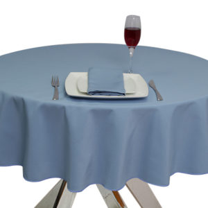 Luxury Plain Wedgwood Round Tablecloth