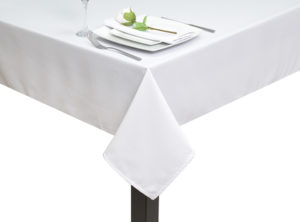 White Luxury Plain Square Tablecloth
