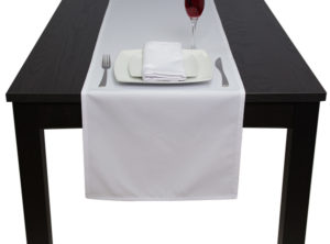 White Luxury Plain table runner