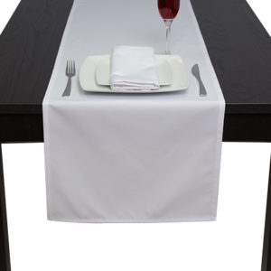 White Luxury Plain table runner