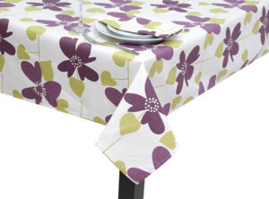 100% Cotton Autumn Flower Square Tablecloth