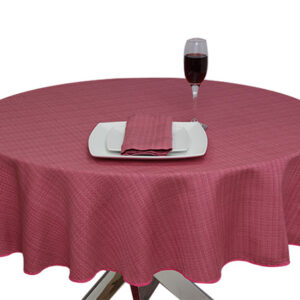 Fuchsia Hessian Linen Round tablecloth