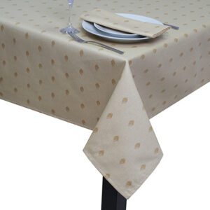 100% Cotton Gold Dimond Square Tablecloth