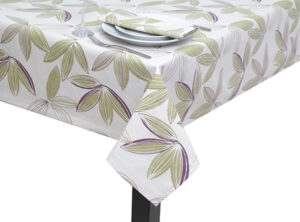 100% Cotton Green Leaves Square tablecloth