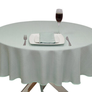Mint Hessian Linen Round tablecloth