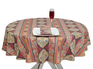 100% Cotton Dusky Pink Moroccan Round Tablecloth