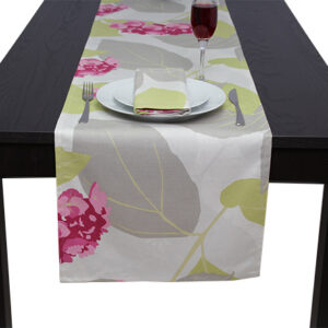 100% Cotton Pink Carnation Table Runner