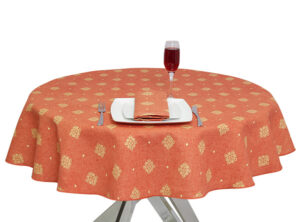 100% Cotton Terracotta Dimond Round Tablecloth