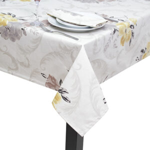 100% Cotton Yellow Peonies Square Tablecloth