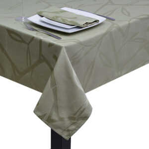 Green Bamboo Leaf Square Tablecloth
