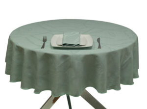 Bamboo Leaf Mint Round Tablecloth